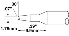 Solder Tip, Smart Heat PowerTips, STTC-135Metcal  